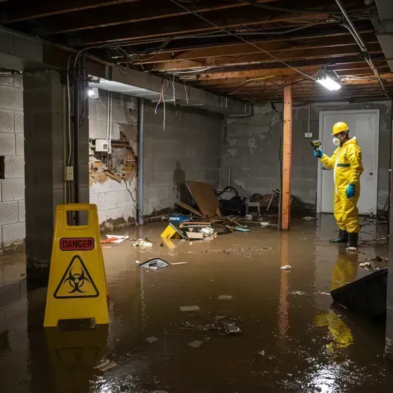 Flooded Basement Electrical Hazard in Rowan County, KY Property